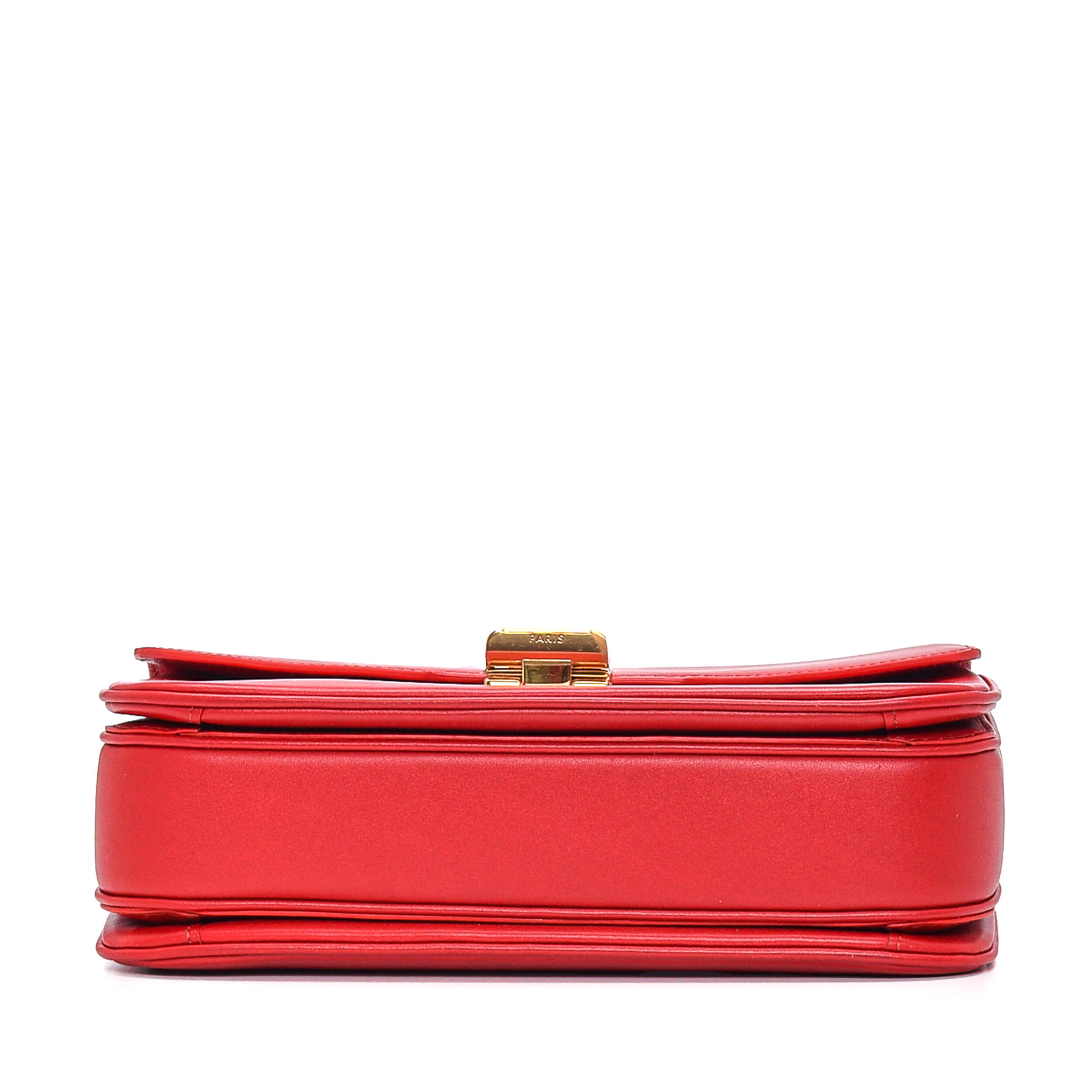 Celine - Red Smooth Leather Small C Bag 